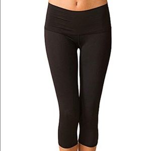 New Teeki solid black capris - new with tags